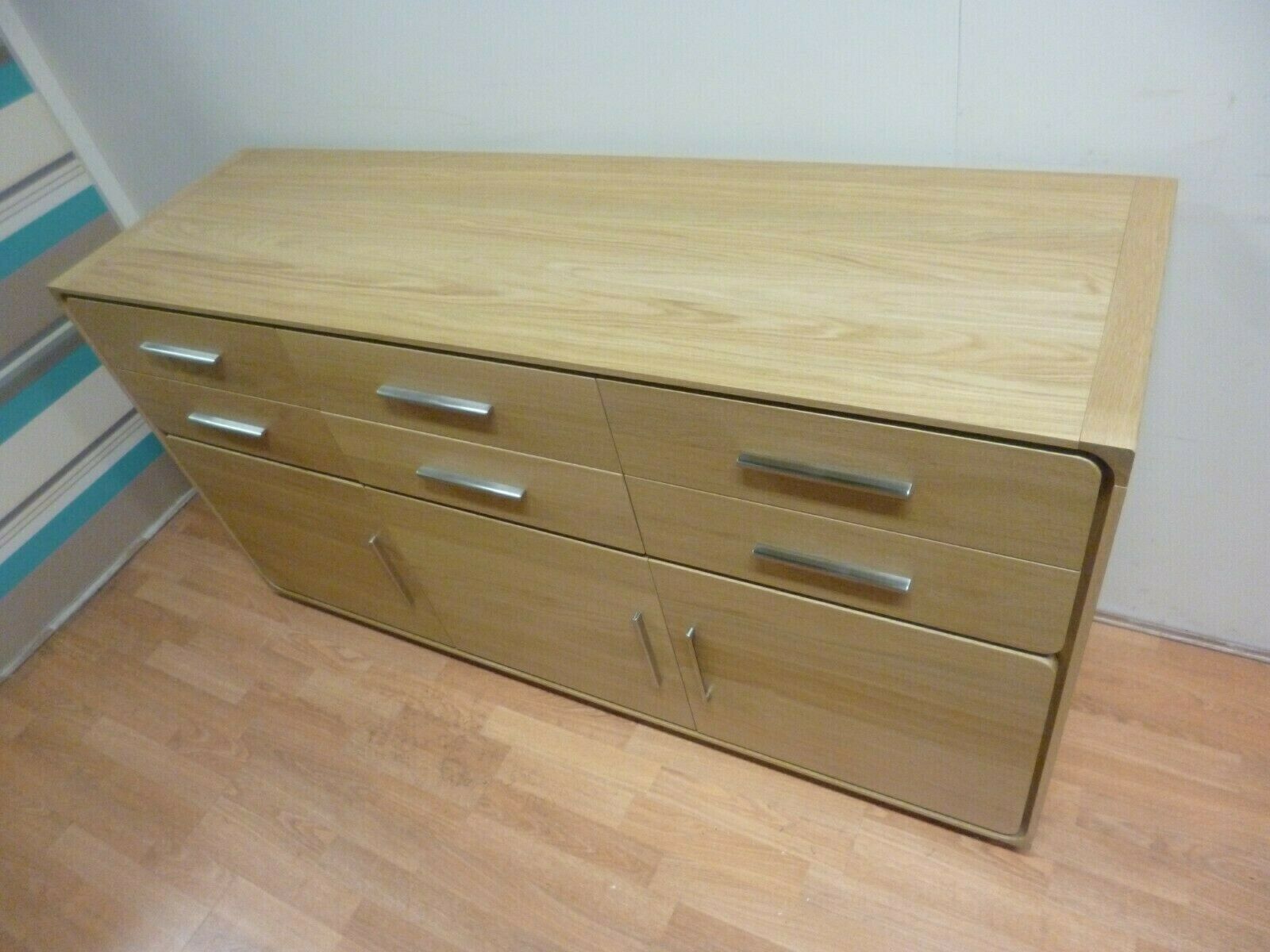 New Contemporary Light Oak 3 Door 6 Drawer Sideboard *Ducal Furniture ...