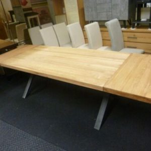 New Large Industrial Oak & Metal Extending Dining Table 2.9M *Furniture Village* SOLD