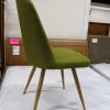 New 6 x Scandinavian Oak & Green Fabric Dining Chairs *Christopher Pratts* SOLD - Image 5