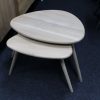 New Solid Oak Scandinavian Nest Of 2 Tables *Branded Furniture*