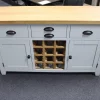New Oak & Grey 2 Door 3 Drawer Wine Bottle Storage Sideboard *Furniture Store*