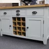 New Oak & Grey 2 Door 3 Drawer Wine Bottle Storage Sideboard *Furniture Store* - Image 3
