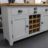 New Oak & Grey 2 Door 3 Drawer Wine Bottle Storage Sideboard *Furniture Store* - Image 4