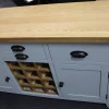 New Oak & Grey 2 Door 3 Drawer Wine Bottle Storage Sideboard *Furniture Store* - Image 5