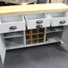 New Oak & Grey 2 Door 3 Drawer Wine Bottle Storage Sideboard *Furniture Store* - Image 7