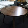 New Contemporary Solid Walnut Fixed Top Round Dining Table *Barker & Stonehouse* - Image 3