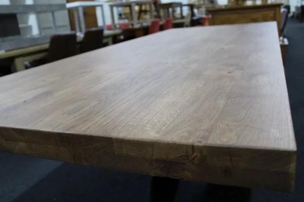 New Large Industrial Solid Rustic Oak Metal Dining Table 2M *Furniture Store* - Image 9