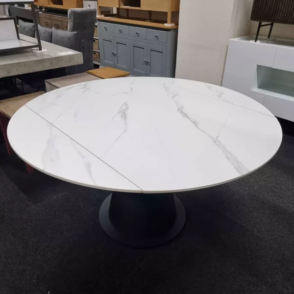 New Contemporary White Ceramic Twist Extending Dining Table *Furniture Store* - Image 2