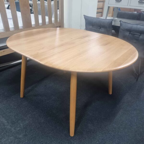 New Scandinavian Solid Oak Round Extending Dining Table *Furniture ...