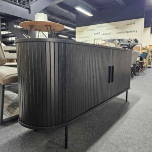 New Black Oak Contemporary Large Sliding Door Sideboard *Barker & Stonehouse*