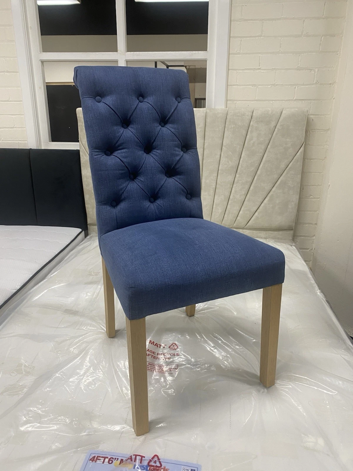 Ex-Furniture Village 2x New Blue Angeles Dining Chairs