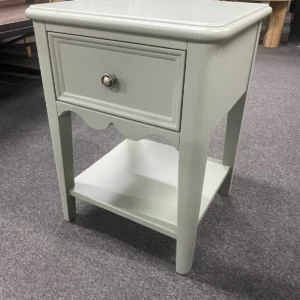 New M&S Damask Sage 1 Drawer Bedside Unit Cabinet Nightstand