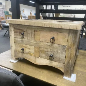 New Barker & Stonehouse Solid Mango Wood Trunk Storage Coffee Table