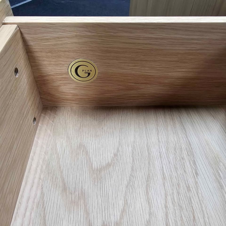 New Large Scandinavian Light Oak 2 Door 3 Drawer Sideboard *G Plan Winchester* - Image 10