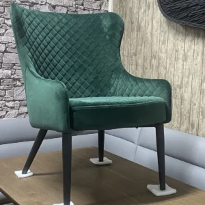 Barker & Stonehouse New Moss Green Velvet Contemporary Fabric Accent Chair