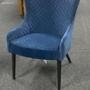 Barker & Stonehouse New Blue Velvet Contemporary Fabric Accent Chair