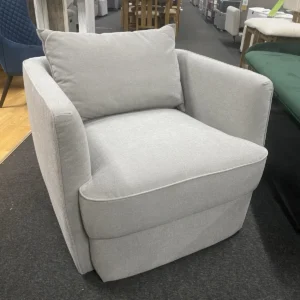 New M&S Chester Natural Soft Chenille Contemporary Fabric Accent Chair
