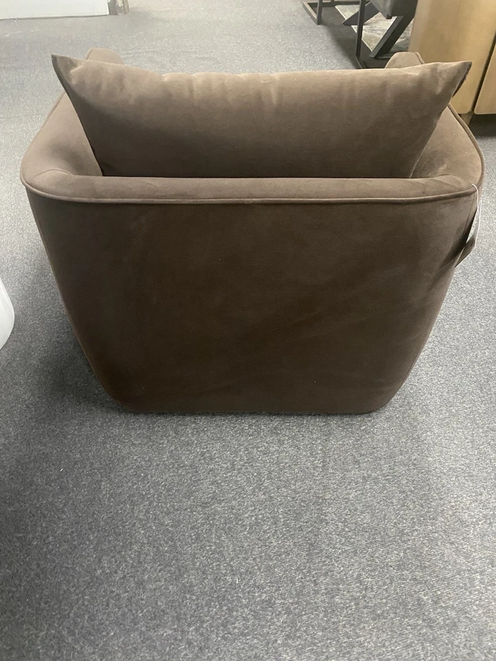 New M&S Chester Chocolate Brown Soft Velvet Contemporary Fabric Accent Chair - Image 4