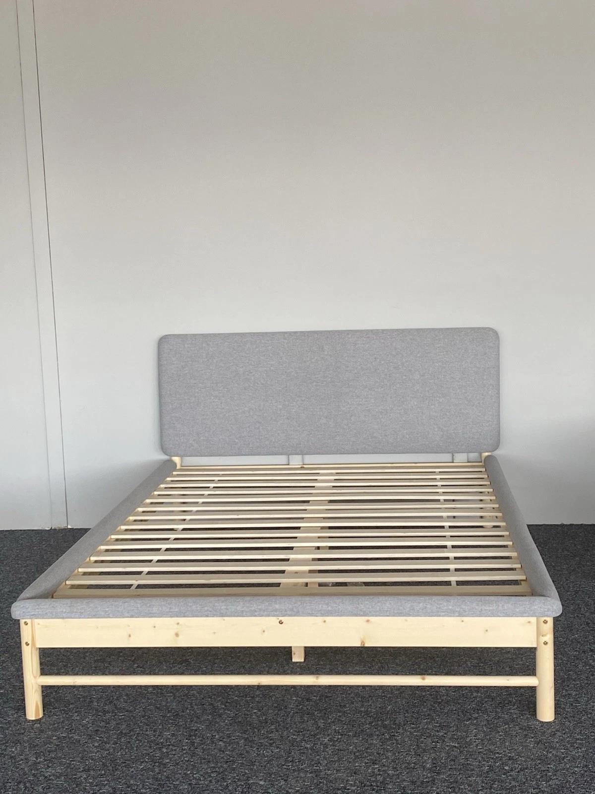 New Grey Fabric Scandinavian King Size 5' Bed Bedstead *Debenhams*