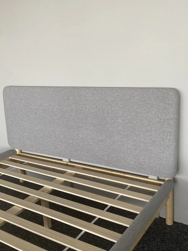 New Grey Fabric Scandinavian King Size 5' Bed Bedstead *Debenhams* - Image 3