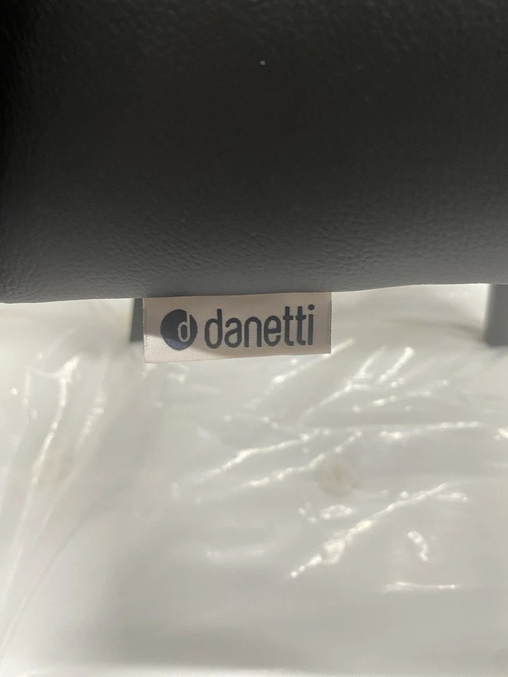 New 4 x Black Wood & Genuine Leather Dining Chairs *Danetti Enzo* - Image 6