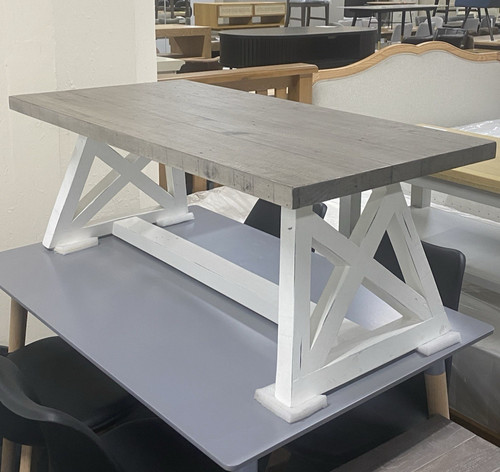 New Barker & Stonehouse Reclaimed Wood Smoked Grey And White Coffee Table 1.2M