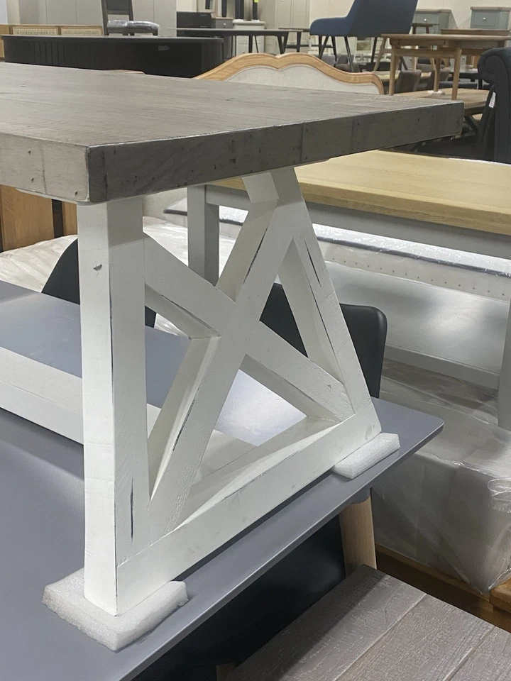 New Barker & Stonehouse Reclaimed Wood Smoked Grey And White Coffee Table 1.2M - Image 4