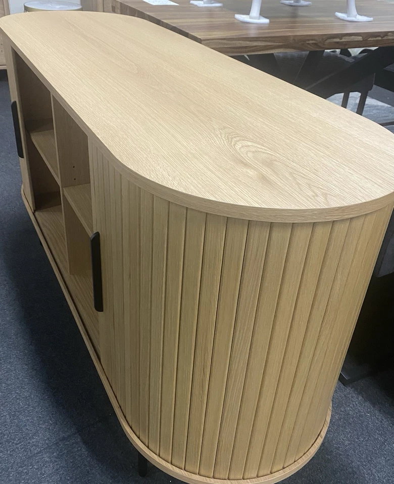 New Barker & Stonehouse Light Oak Contemporary Sliding Door Sideboard - Image 5