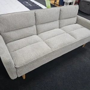 New Contemporary Natural Beige Fabric Sofa Bed 200cms *Branded Furniture*