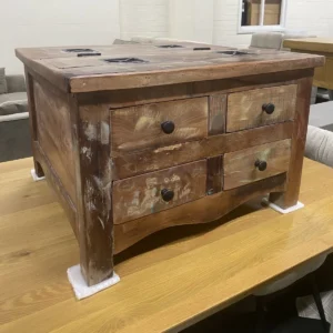 New Barker & Stonehouse Solid Reclaimed Mango Wood Trunk Storage Coffee Table